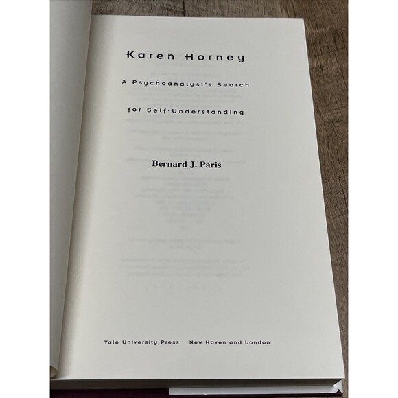 Karen Horney: A Psychoanalyst`s Search for Self-Understanding By Bernard SIGNED - Picture 4 of 9